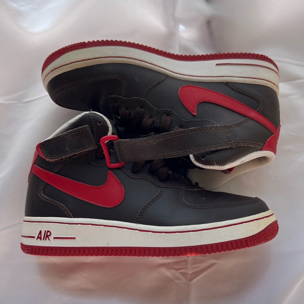 Nike Brown & Red Air Force | Cooper Malone Matt sneakers shoe
